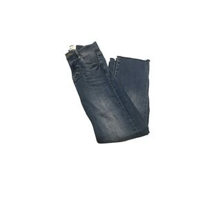 Frame Le High Straight Jeans Size 24x25 Mid Rise Stretch Med‎ Wash  Distressed